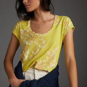 NWT Pilcro Summertime Tee, Small, Green Motif